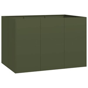 vidaXL Jardinière vert olive 120x80x80 cm acier