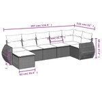 vidaXL Salon de jardin avec coussins 7 Pièces beige résine tressée