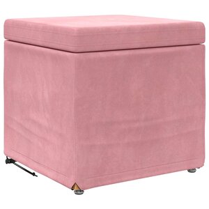 vidaXL Tabouret Rose 41 x 41 x 40 cm Velours et Bois Composite