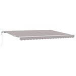 vidaXL Auvent rétractable électrique Gris clair 450 × 350 cm
