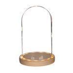 2 cloches en verre lumineuses 21 5 cm x Ø 14 cm