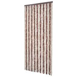 vidaXL Rideau anti-mouches beige et marron clair 100x200 cm chenille