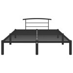 vidaXL Cadre de lit sans matelas noir métal 160x200 cm