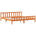 vidaXL Cadre de lit et tête de lit cire marron 180x200 cm bois de pin