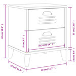 vidaXL Table de chevet VIKEN noir bois d'ingénierie