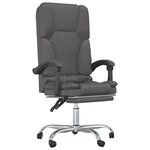 Fauteuil de massage inclinable de bureau informatique étude similicuir gris 02_0025405