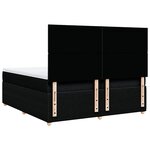 vidaXL Sommier à lattes de lit avec matelas Noir 200x200 cm Tissu