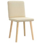 vidaXL Chaises à manger lot de 2 crème tissu