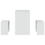 vidaXL Ensemble table à manger et bancs 3 Pièces bois d'ingénierie