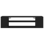 vidaXL Meuble TV Chêne noir 100 x 30 x 26 5 cm Bois d'ingénierie