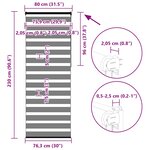 vidaXL Store zèbre noir 80x230 cm largeur du tissu 75 9 cm polyester