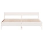 vidaXL Cadre de lit sans matelas blanc 200x200 cm bois massif de pin
