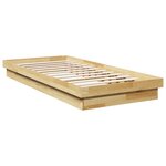 vidaXL Cadre de lit sans matelas 75x190 cm bois massif de chêne