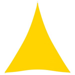 Vidaxl voile de parasol tissu oxford triangulaire 3x4x4 m jaune