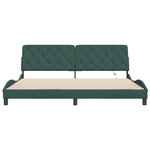 vidaXL Cadre de lit avec LED sans matelas vert foncé 200x200 cm velours