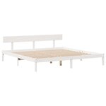 vidaXL Cadre de lit sans matelas blanc 180x200 cm bois massif de pin