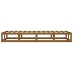 vidaXL Cadre de lit Marron miel 100x200 cm Bois massif