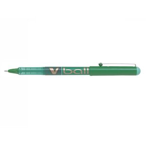 Stylo Roller Encre Liquide V-BALL 10 Pointe Large Vert x 12 PILOT