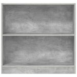 vidaXL Bibliothèque Gris béton 80x24x75 cm Bois d'ingénierie