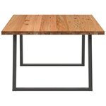vidaXL Table à manger marron clair bois de chêne massif rectangulaire