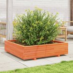 vidaXL Jardinière cire marron 100x100x26 5 cm bois de pin massif