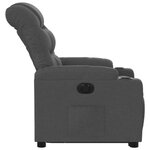 vidaXL Fauteuil inclinable électrique gris foncé tissu