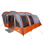 vidaXL Tente familiale tunnel 8 personnes gris imperméable