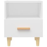 vidaXL Table de chevet Blanc 40x35x47 cm