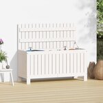 vidaXL Boîte de rangement de jardin Blanc 108x42 5x54 cm Bois de pin
