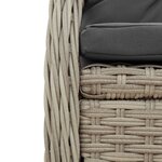vidaXL Ensemble à manger de jardin et coussins 9 Pièces gris clair rotin