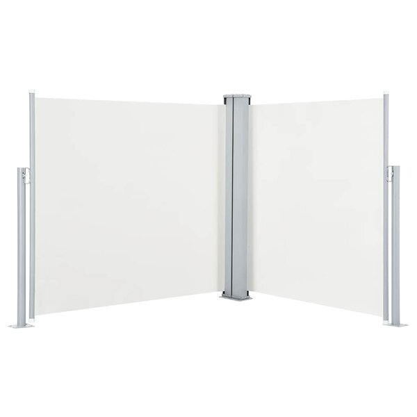 vidaXL Auvent latéral rétractable Crème 100 x 600 cm