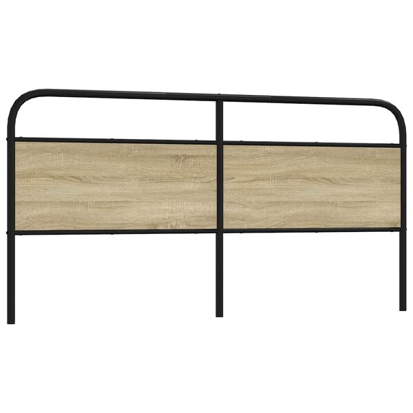 vidaXL Tête de lit chêne sonoma 190 cm acier et bois d'ingénierie