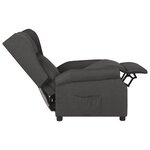 vidaXL Fauteuil inclinable Gris foncé Tissu