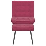 vidaXL Chaise de relaxation avec tabouret Bordeaux Velours