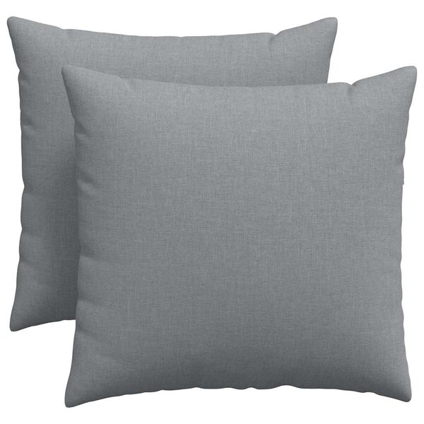 vidaXL Coussins de canapé 2 Pièces Gris clair 50 x 50 cm tissu