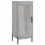 vidaXL Buffet haut Sonoma gris 34 5x34x180 cm Bois d'ingénierie