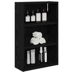 vidaXL Armoire murale de salle de bain Chêne Noir 40 x 16 x 62 5 cm