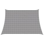 vidaXL Voile d'ombre Anthracite et blanc 4 / 5 x 3 m HDPE