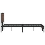 vidaXL Cadre de lit en métal sans matelas chêne marron 180x200 cm