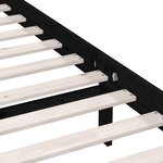 vidaXL Cadre de lit sans matelas noir bois massif 120x200 cm