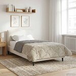vidaXL Duvet d'hiver Matelassé Gris clair 155 x 220 cm