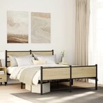 vidaXL Cadre de lit sans matelas chêne sonoma 140x200 cm
