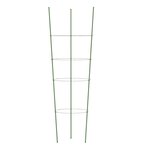 vidaXL Supports pour plantes de jardin 4 anneaux 5Pièces Vert 90 cm Acier