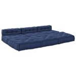 vidaXL Unité de canapé modulaire 4 Pièces Indigo Tissu