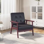 vidaXL Fauteuil noir similicuir