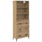vidaXL Haut Armoire avec tiroir Chêne artisanal 69 5 x 34 x 180 cm