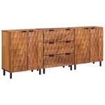 vidaXL Buffet 3 Pièces Finition Acacia Brun 60 x 33 x 75 cm