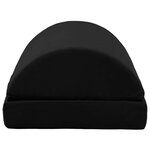 vidaXL Coussin de repose-pieds Uni Noir 44 x 29 x 17 cm