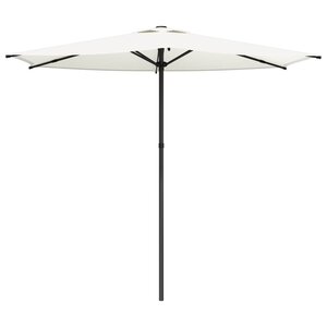 vidaXL Parasol de jardin 270 x 270 cm Polyester Rectangulaire Crème