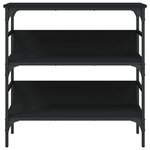 vidaXL Table console noir 75x32x75 cm bois d'ingénierie